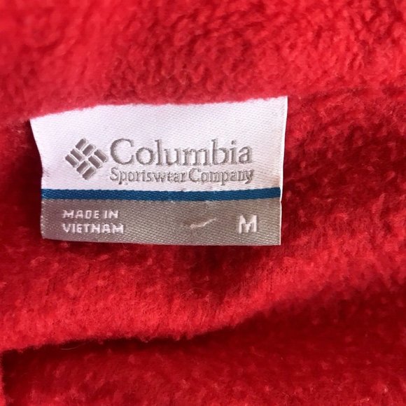 Columbia Red Full Zip Fleece Jacket - Picture 5 of 5